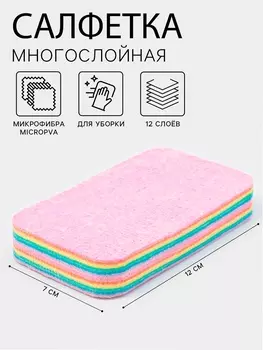 Салфетка многослойная для уборки из микрофибры MicroPVA, 127 см, 12 слоев