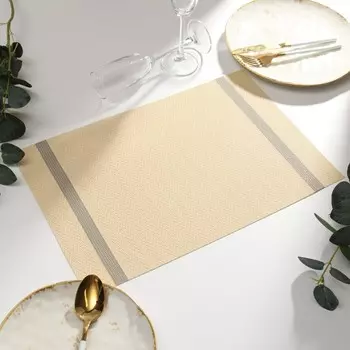 Салфетка на стол «Доляна», бежевая, 4530 см