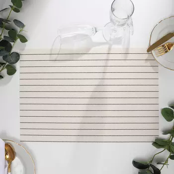 Салфетка на стол «Доляна», цвет молочный, 4530 см