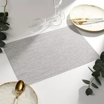 Салфетка на стол Доляна, цв.серый, 45*30см
