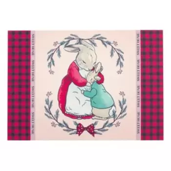 Новогодняя салфетка на стол "Семья", ПВХ, 40*29 см