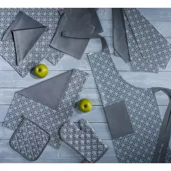 Салфетка под приборы Snowflakes grey, размер 35х45 см