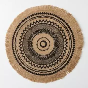 Салфетка сервировочная «Африка», d=35 см, цвет чёрный