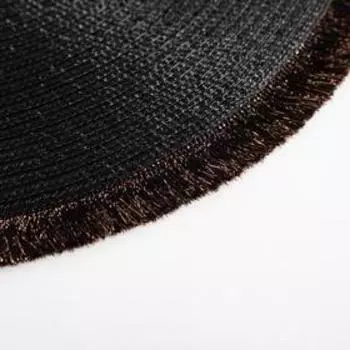 Салфетка сервировочная «Доляна. Блеск», чёрный, d=38 см