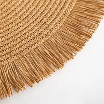 Салфетка сервировочная Доляна "Бохо", цв.бежевый, d 38 см