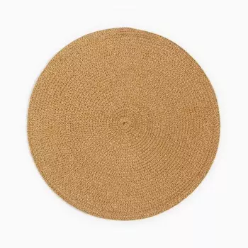 Салфетка сервировочная Доляна Gold цв.золото, d 38 см