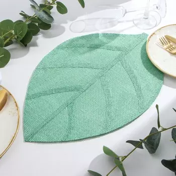 Салфетка сервировочная «Доляна. Листочки», светло-зелёная, 3045 см