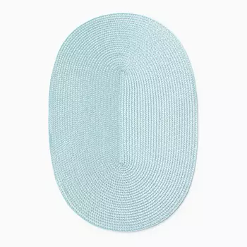 Салфетка сервировочная Доляна "Овал", цв.голубой, 45*30 см