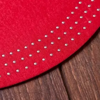 Салфетка сервировочная Доляна "Стиль", цвет красный, d 38 cm