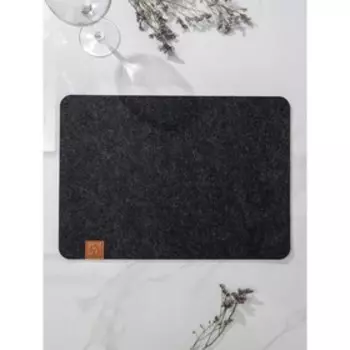 Салфетка сервировочная на стол Доляна «Грэй», 4432 см, толщина 4 мм, цвет чёрный