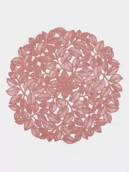 Салфетка сервировочная на стол Доляна «Эльзас», d=38 см, пыльная роза