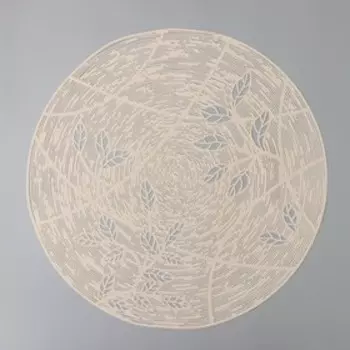 Салфетка сервировочная на стол «Листья», d=38 см, цвет бежевый