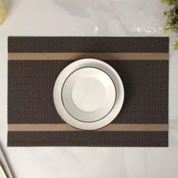 Салфетка сервировочная на стол Доляна «Рона», 4530 см, коричневая