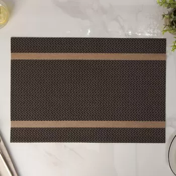 Салфетка сервировочная на стол Доляна «Рона», 4530 см, коричневая