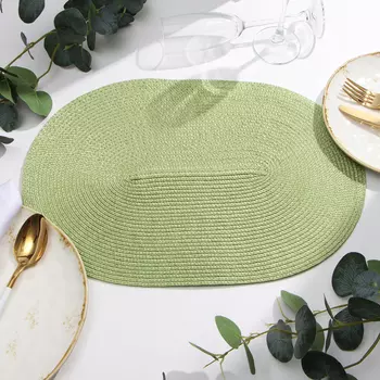 Салфетка сервировочная «Овал», светло-зелёная, 4530 см