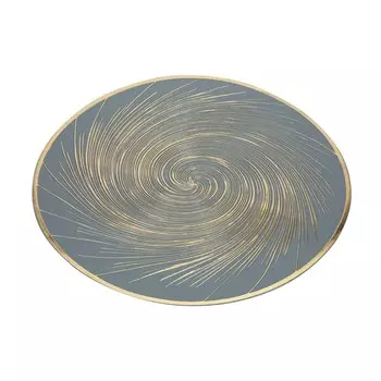 Салфетка сервировочная Regent Linea Desco, d=38 см, цвет серо-золотой