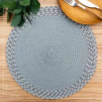 Салфетка сервировочная «Тэри», 3838 см, цвет серый