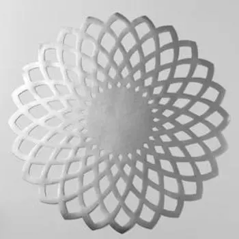 Салфетка столовая «Цветок», 60×60 см, цвет серебряный