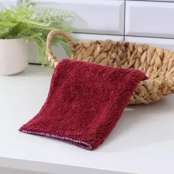 Салфетка универсальная Доляна, 400 г/м, 1 шт, 3030 см, микрофибра, с оверлоком