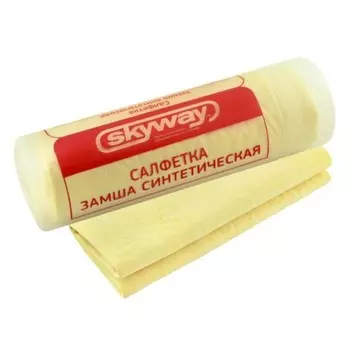 Салфетка замшевая в тубе SKYWAY, 43 х 32 см