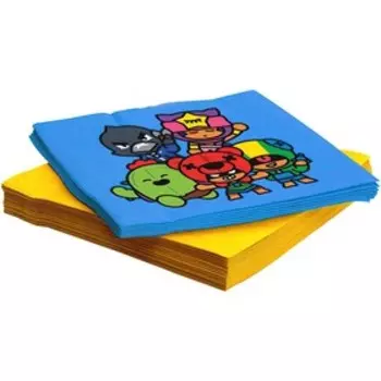 Салфетки «Бравл Старс: Герои», 33 × 33 см, 20 шт.