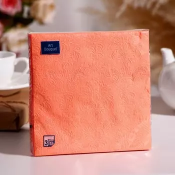 Салфетки бумажные Art Bouquet Персиковый Барокко, 33х33, 3 слоя, 16 листов