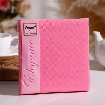 Салфетки бумажные Bouquet Colour розовые, 33х33, 2 слоя, 20 листов