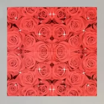 Салфетки бумажные «Букет роз», 3333 см, набор 20 шт., красные