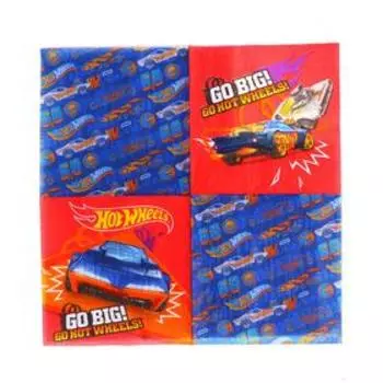 Салфетки бумажные Hot Wheels, трехслойные, 33х33 см, набор 20 шт.