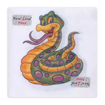 Салфетки бумажные «Весёлая змея» 2 слоя, 3333 см, 20 шт.