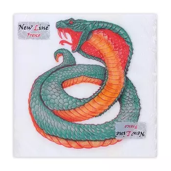 Салфетки бумажные «Змея на белом» 2 слоя, 3333 см, 20 шт.