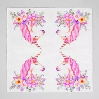 Салфетки бумажные «Прекрасный единорог», набор 20 шт., 33х33 см