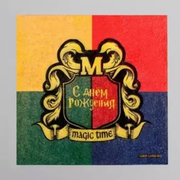 Салфетки бумажные однослойные «С днём рождения. Magic time», 24 24 см, 20 шт.