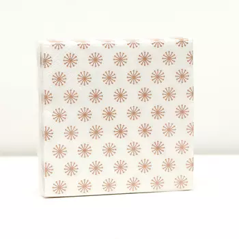 Салфетки бумажные Sima-Land Home цветочки бронза, 24х24, 3 слоя, 20 шт