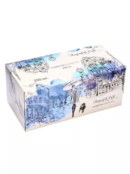 Салфетки бумажные в коробке Элара HOME "Вечер в Париже", 250 шт.
