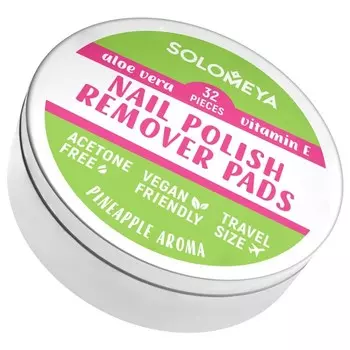 Салфетки для снятия лака Solomeya, без ацетона, 32 шт