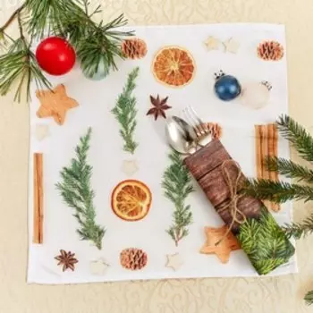 Салфетки «Новогодняя мозайка» , размер 40x40 см, 2 шт