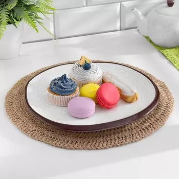 Салфетка на стол сервировочная, d=35 см, джут