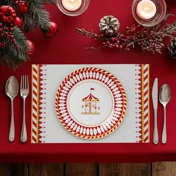 Салфетки сервировочные Доляна «Парк аттракционов», 4 шт., новогодние, 4530 см