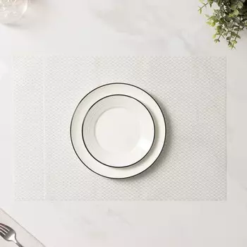 Салфетки сервировочные на стол Доляна Star, 4 шт., 4530 см, белые