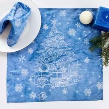 Салфетки «Снежинки» , размер 40x40 см, 2 шт