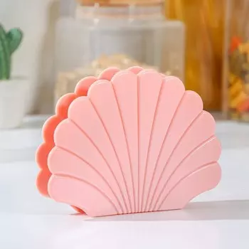 Салфетница «Ракушка», 132,510 см, цвет розовый