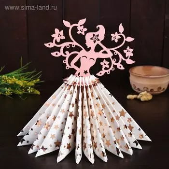 Салфетница «Богиня Природы», розовый, 22×14×0,3 см
