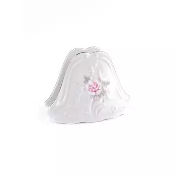 Салфетница Cmielow Rococo «Бледные розы, отводка платина»