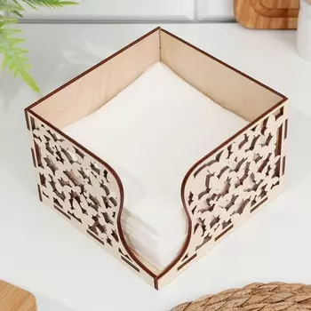 Салфетница деревянная «Бабочки», 1412.59 см