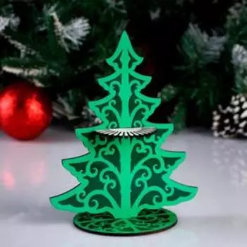 Салфетница деревянная "Ёлочка ажурная"