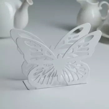 Салфетница Доляна «Бабочка», 13.549 см, белая