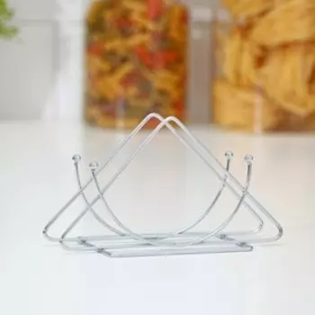 Салфетница Доляна «Полумесяц», 13.567.5 см, хромированная