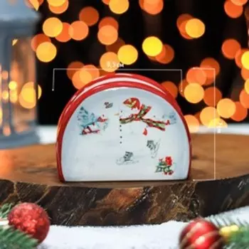 Салфетница Доляна «Снеговик», 9,5×4,5×7 см