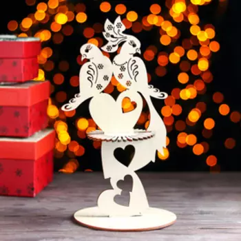 Салфетница деревянная «Голубки», 251313 см